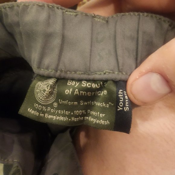 2 pair of Scouts (Boy scouts of America) youth switchback convertible pants - Picture 2 of 5